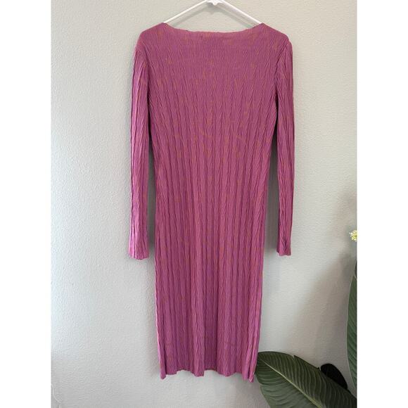 Zara JACQUARD MIDI DRESS NWOT; Women's Medium - Picture 6 of 7